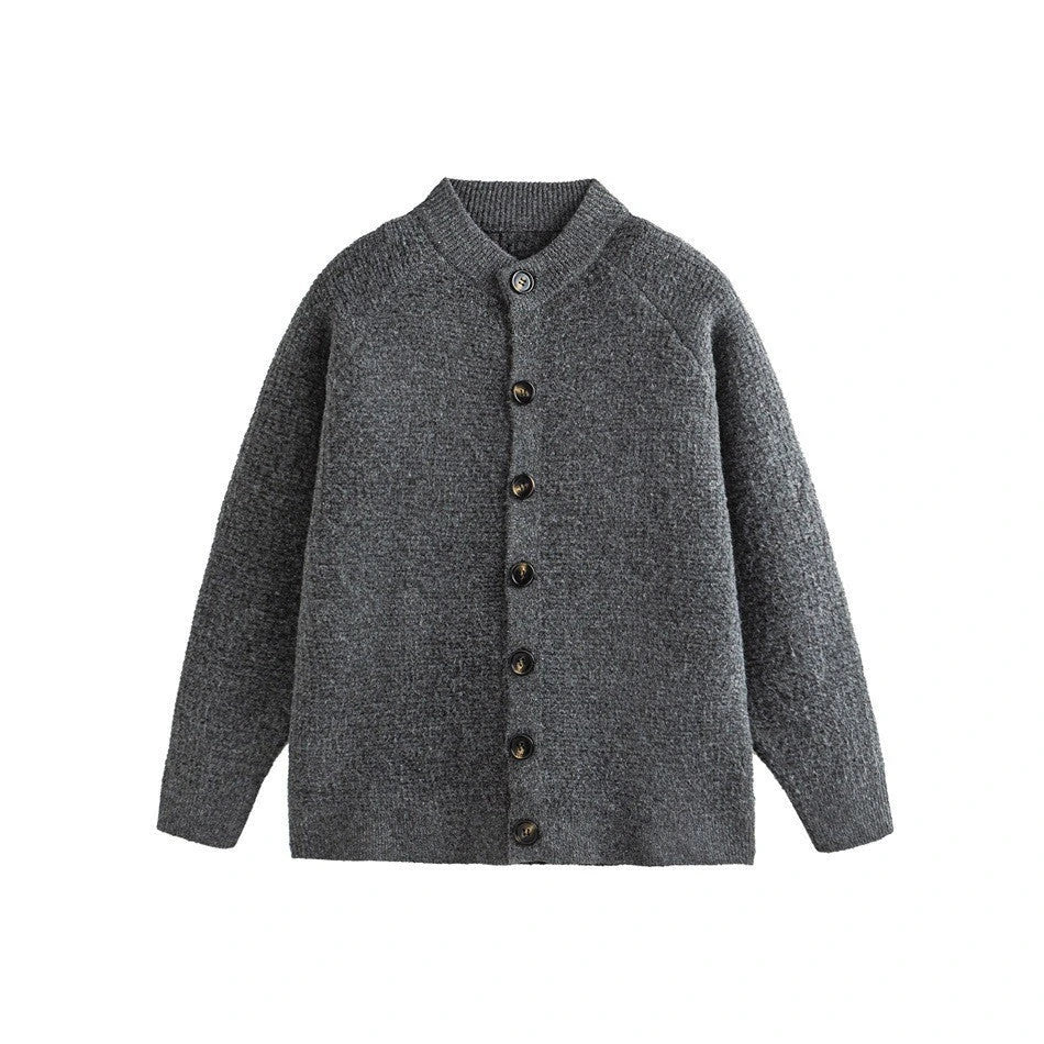 High-End Chunky Knit Sweater Unisex Couple Cardigan Outerwear Knitwear — variant_front