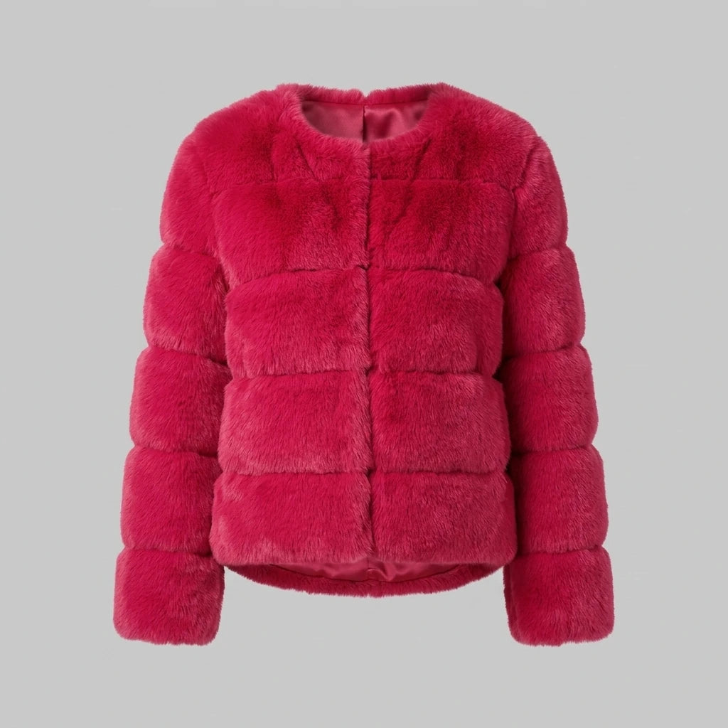 Women's faux fur coat — variant_front