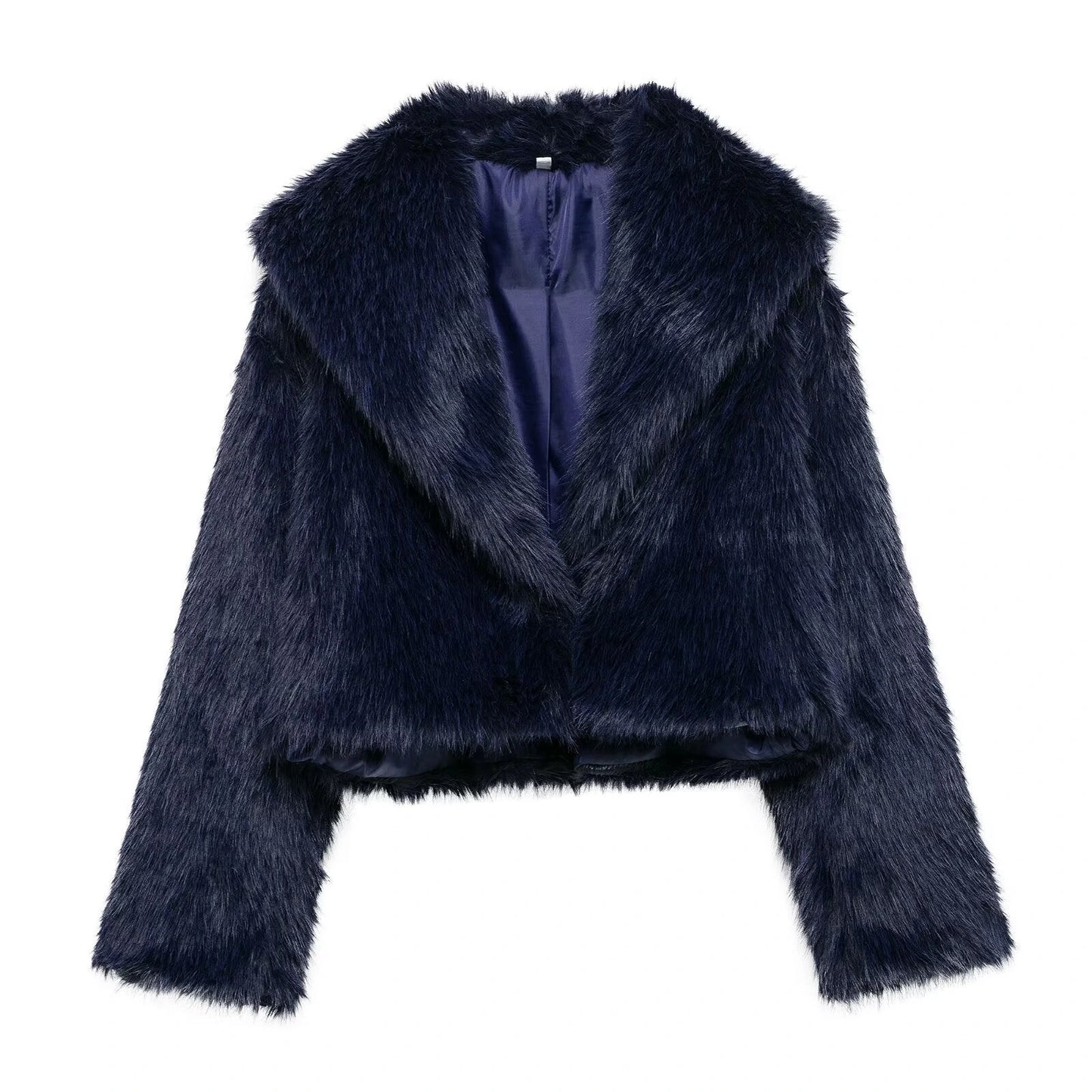 Street faux fur coat for autumn — variant_front