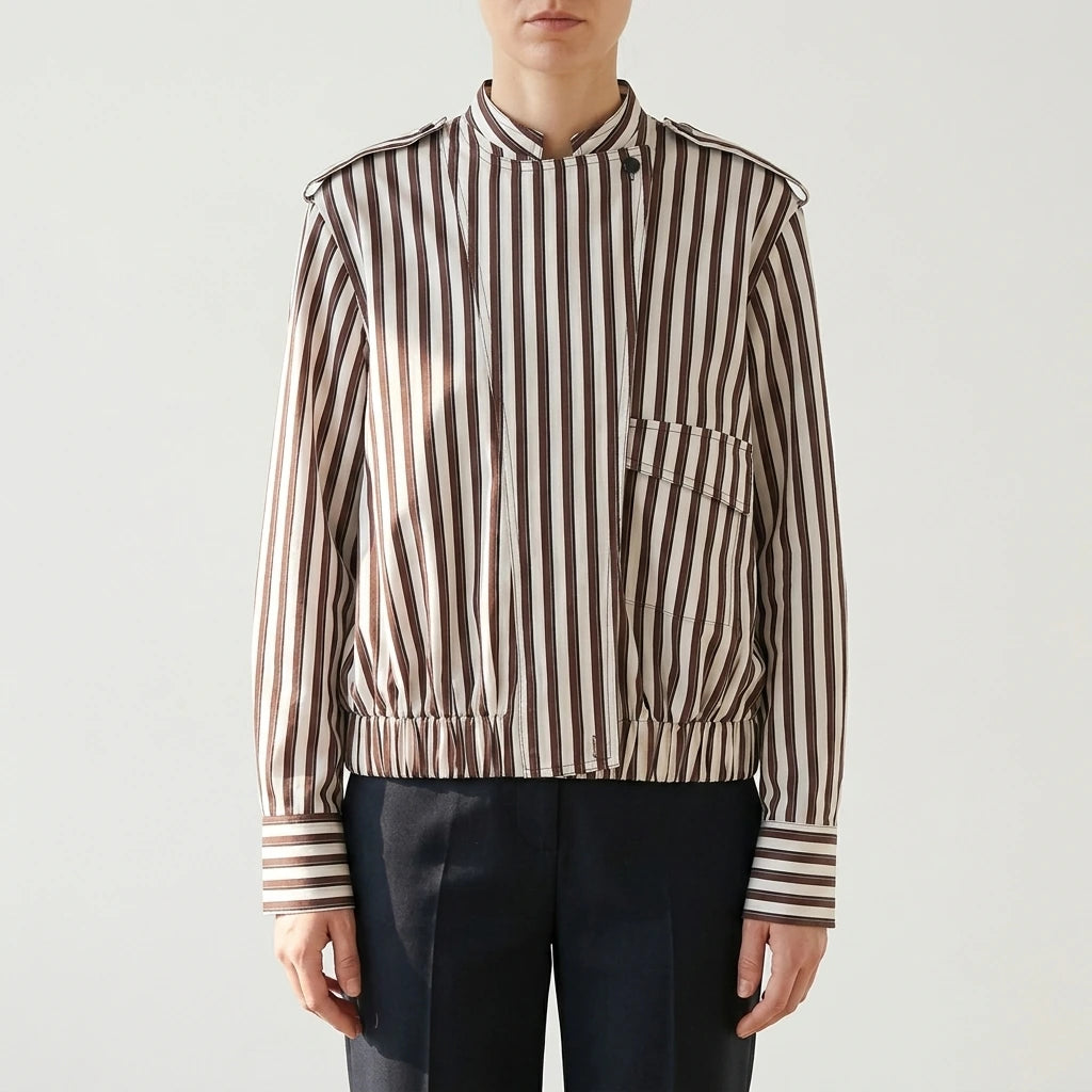 Striped pilot jacket jacket — lifestyle