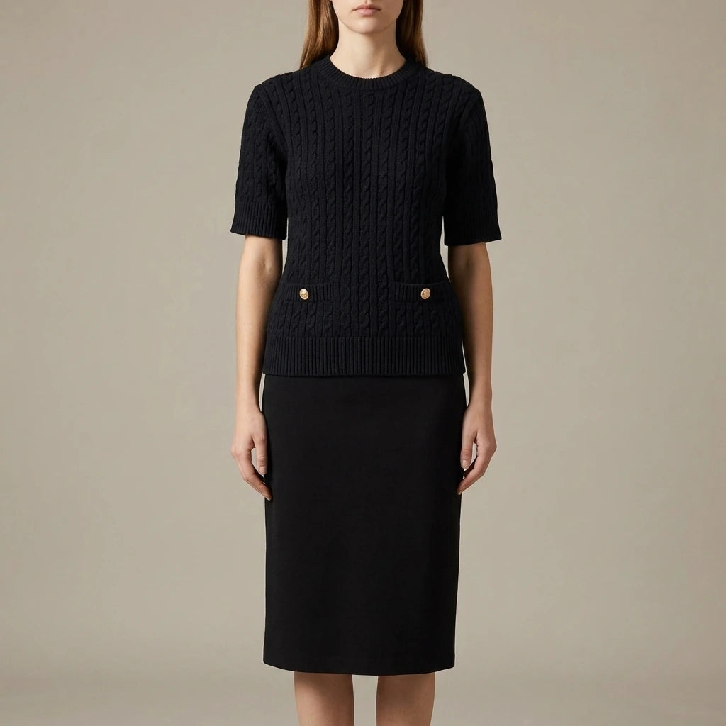 Knitted Sweater for Women Cable Knit — variant_front