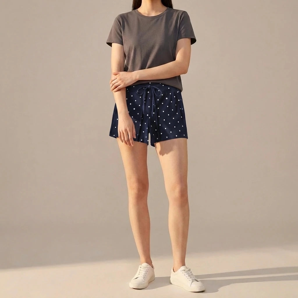 Elastic waist shorts for women — variant_front