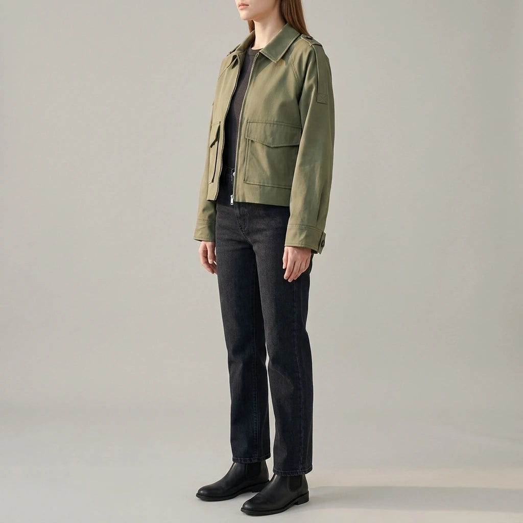 Casual Women's Short Trench Coat — lifestyle
