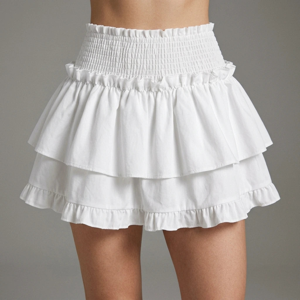 Mini Skirt Cute Sexy Balletcore Elastic High Waist Ball Gown Ruffle Patchwork Lolita Skirt Short Korean Sweet Y2K Women Clothing — lifestyle