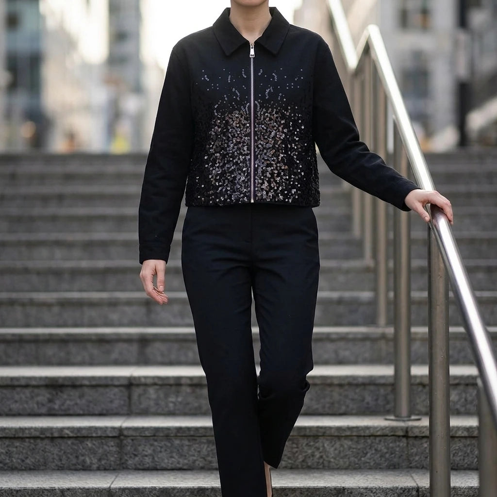 Zipper jacket baseball jacket — lifestyle