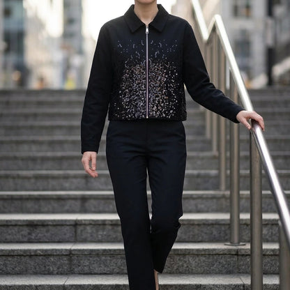 Zipper jacket baseball jacket — lifestyle