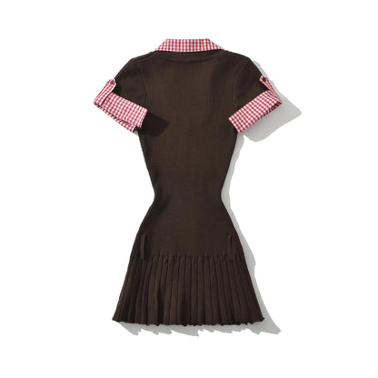 Splicing Knitted Sweater Dress — variant_front