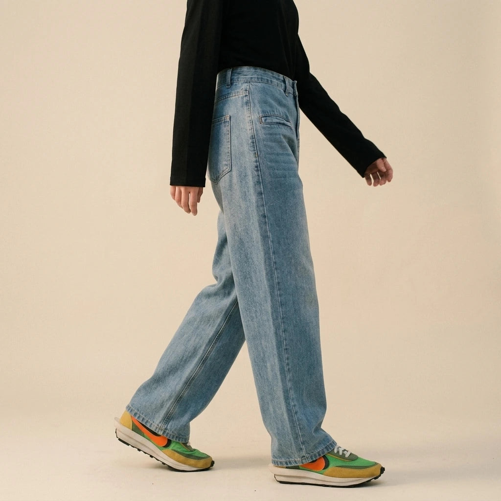 Front Pockets Baggy Jeans — lifestyle