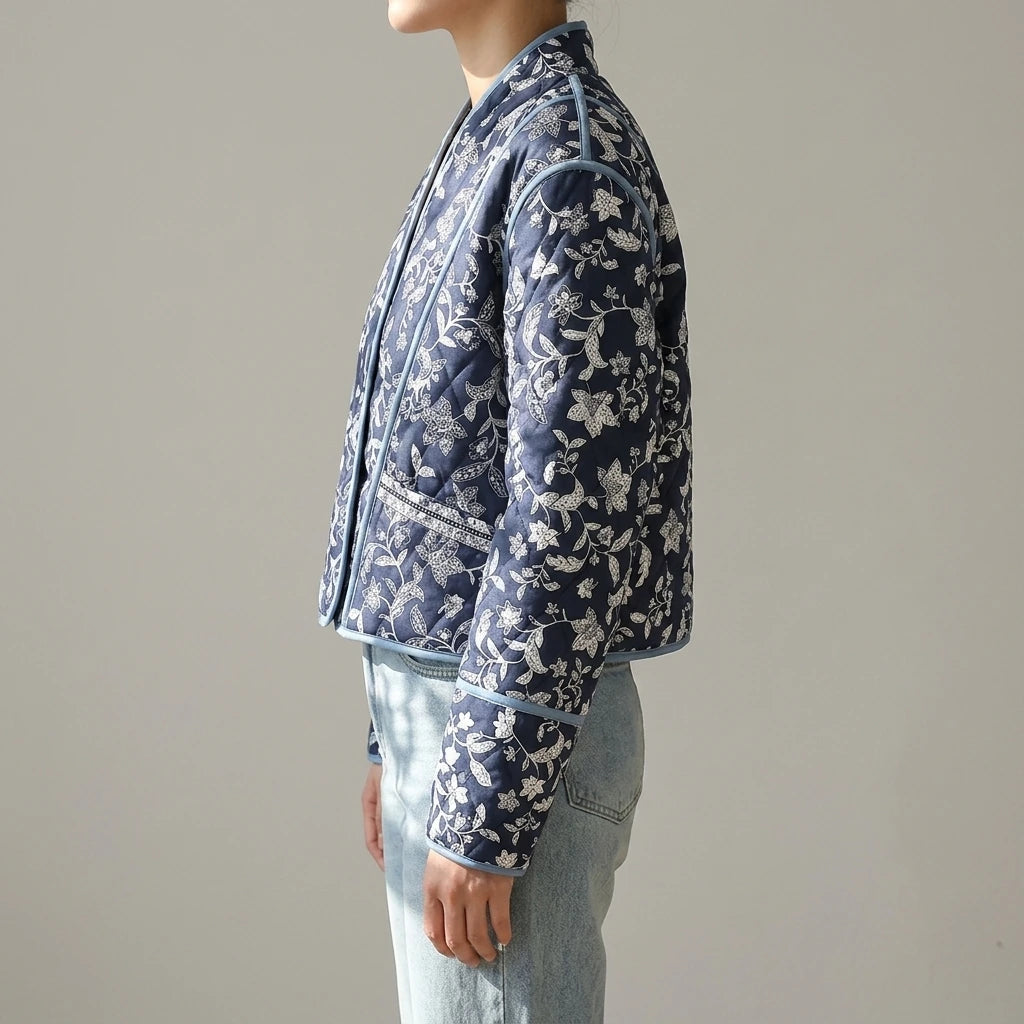 Casual Reversible Quilted Patchwork Jacket for Women — variant_front