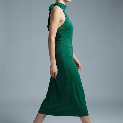 Summer hanging neck collar MIDI dress — lifestyle_lead