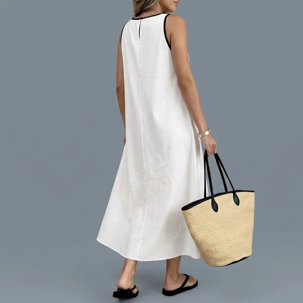 New popular solid color summer new vest long dress — lifestyle