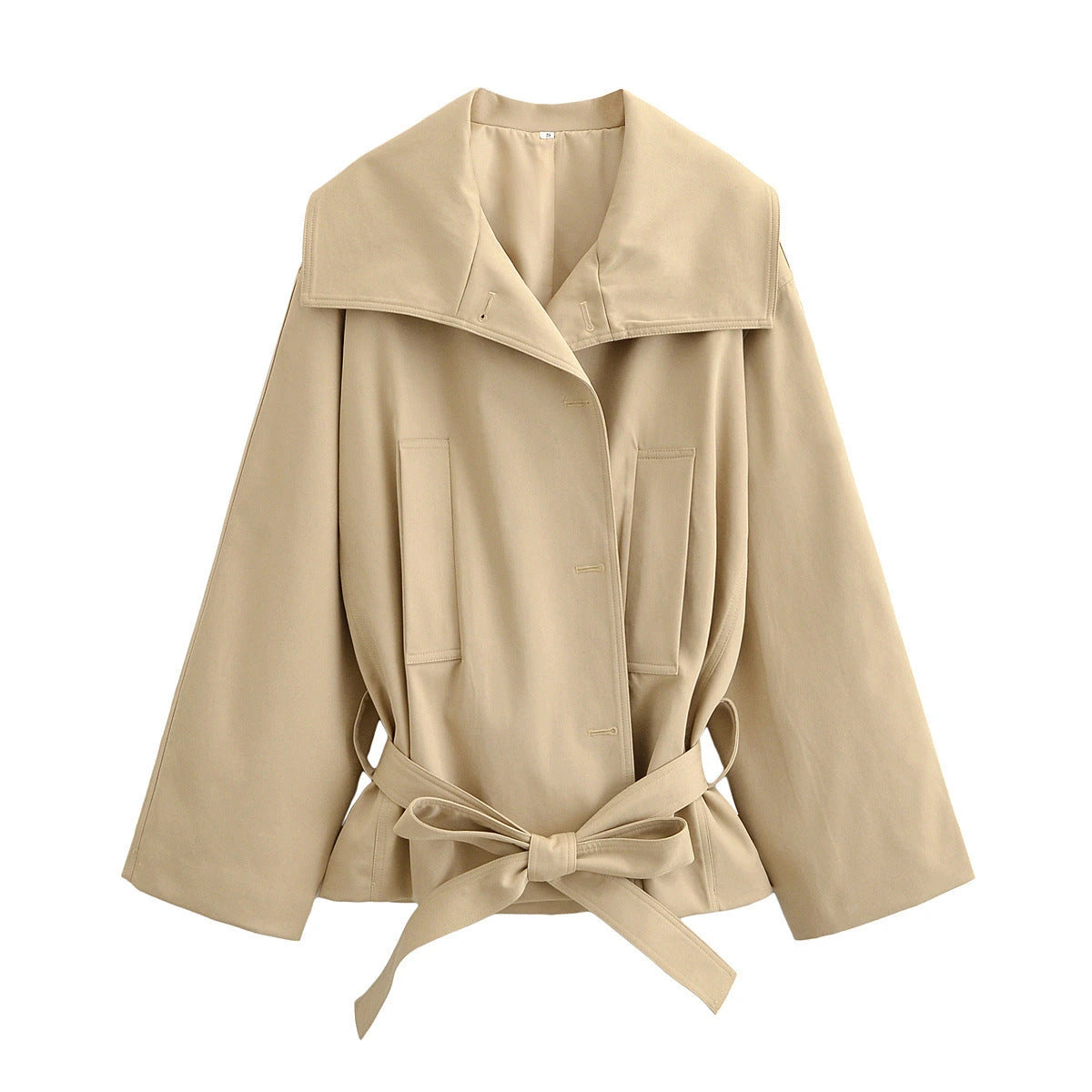 Flip over waistband trench coat — variant_front