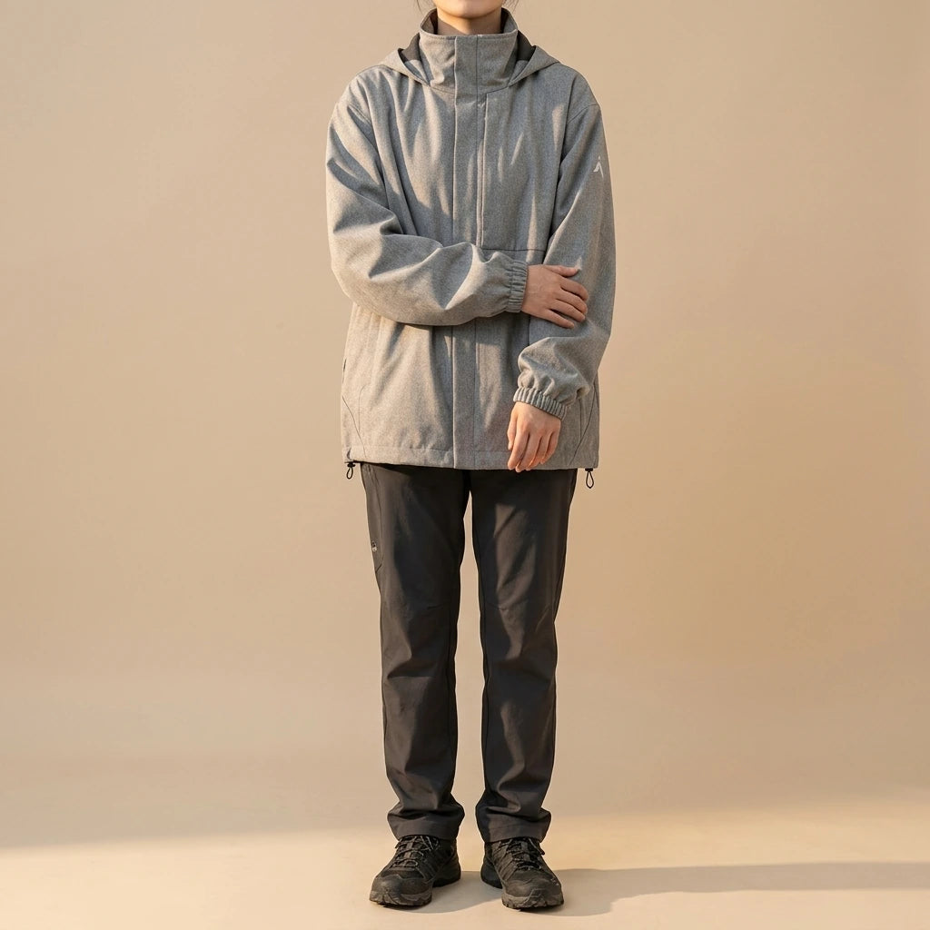 Outdoor Mountain Waterproof Softshell Loose Jacket — lifestyle