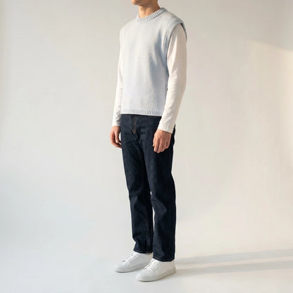 Shoulder profile knitted vest — lifestyle