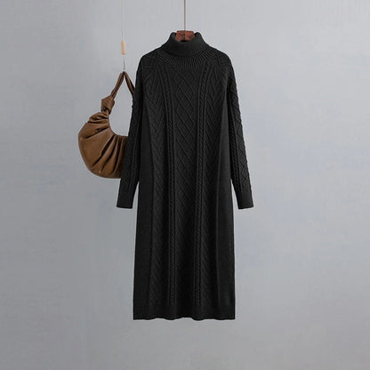 Highneck Sweater Dresses Women Female Sweater Dress — variant_front