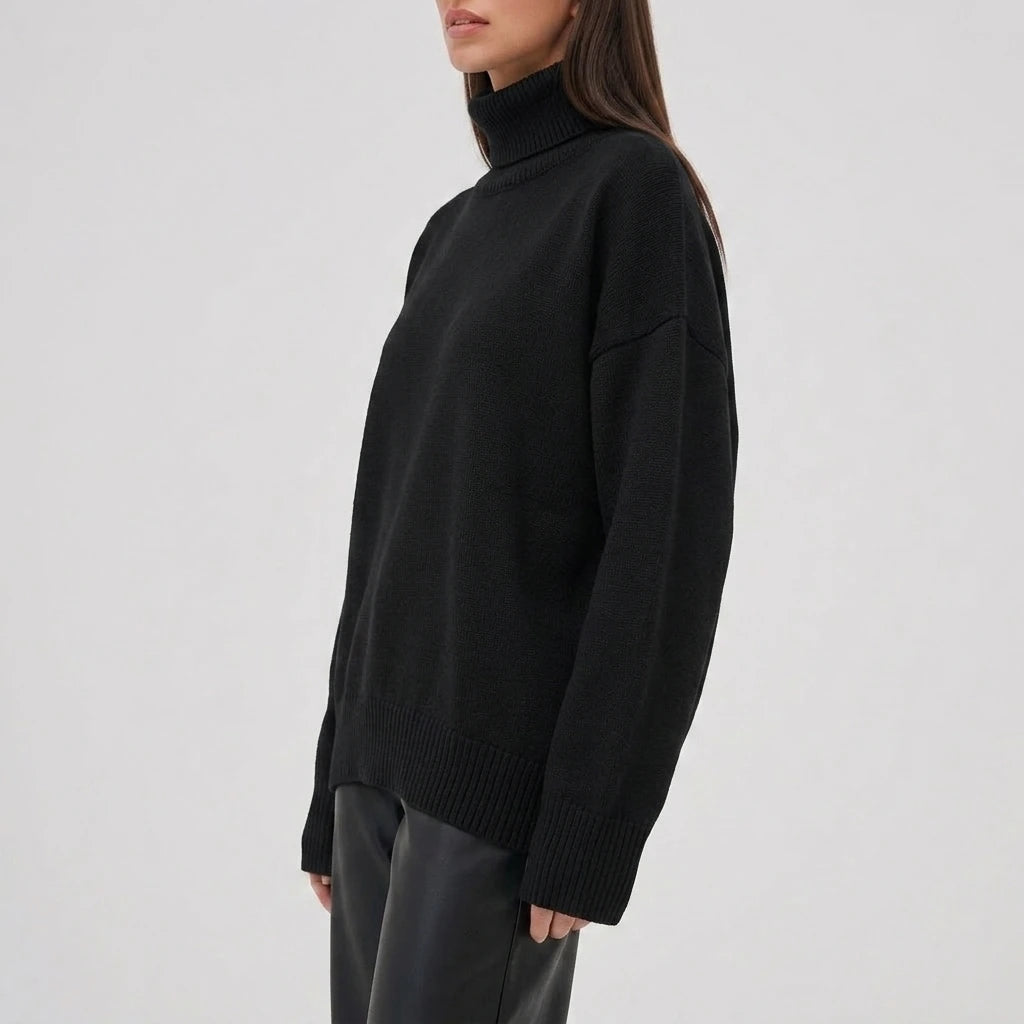 Turtleneck Long Sleeve Sweater — variant_front