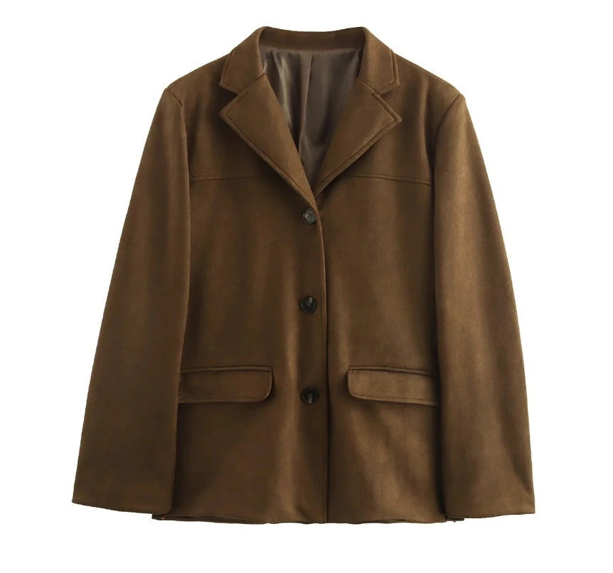 Retro suede jacket jacket — variant_front