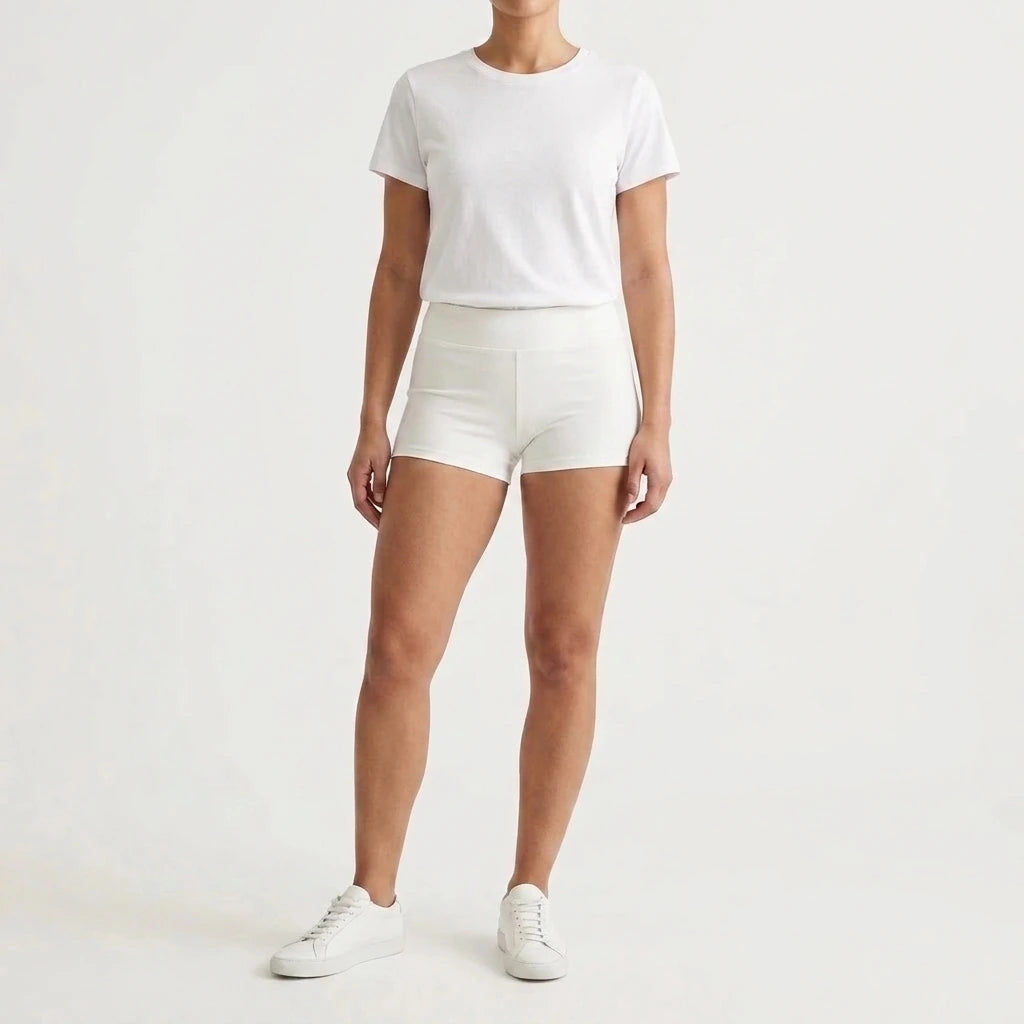 Elastic waist shorts for women — variant_front