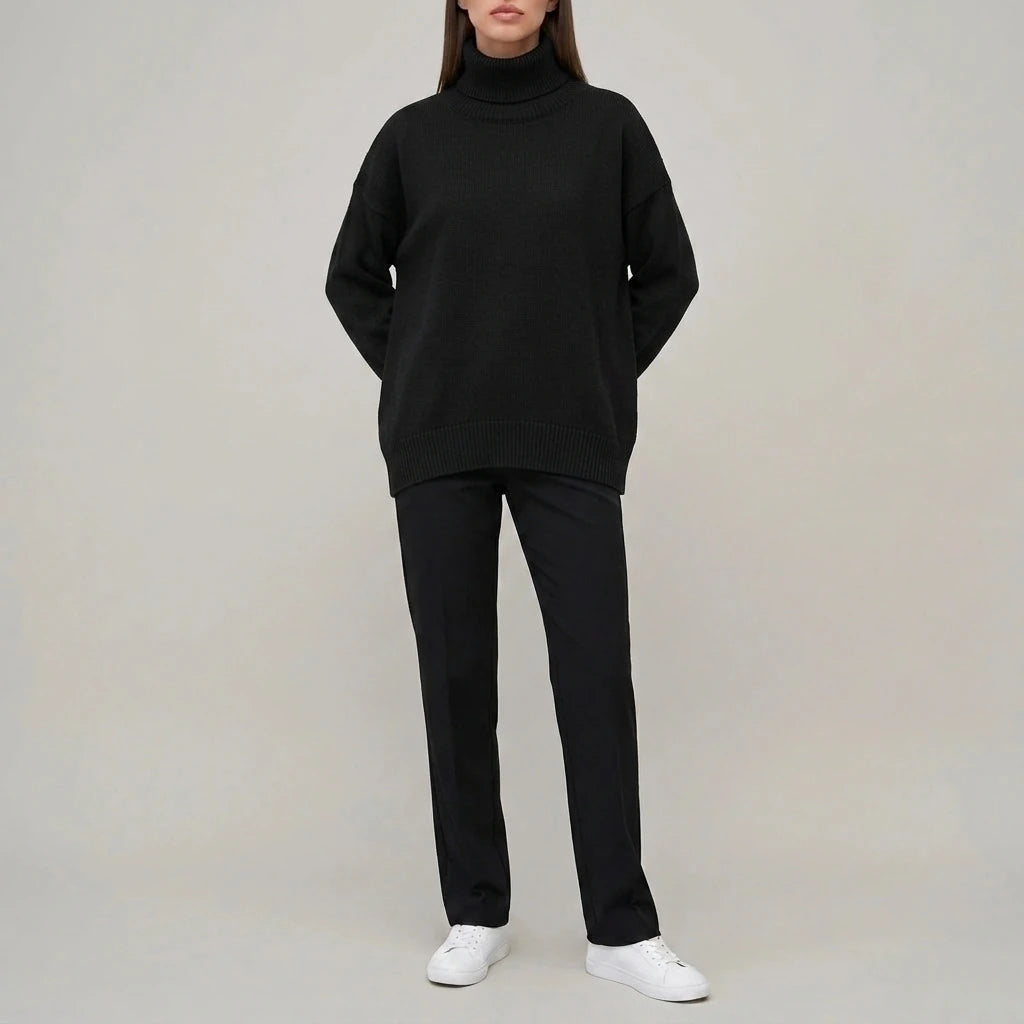 Turtleneck Long Sleeve Sweater — variant_front