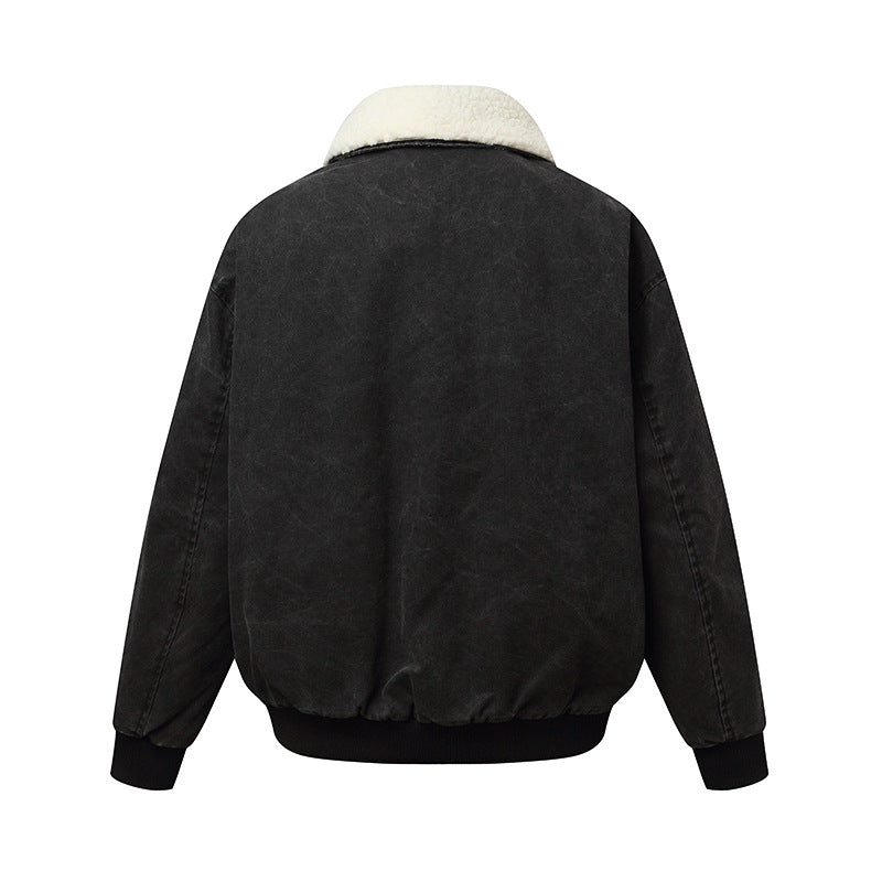 Collar  Faux shearling Stand-up collar Oversized  Jacket
