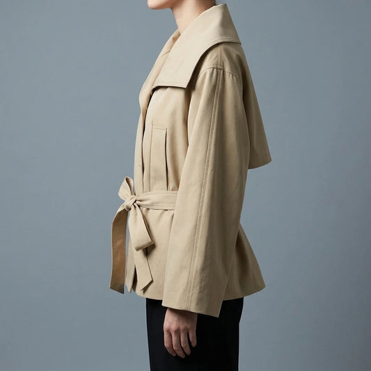 Flip over waistband trench coat — lifestyle_lead