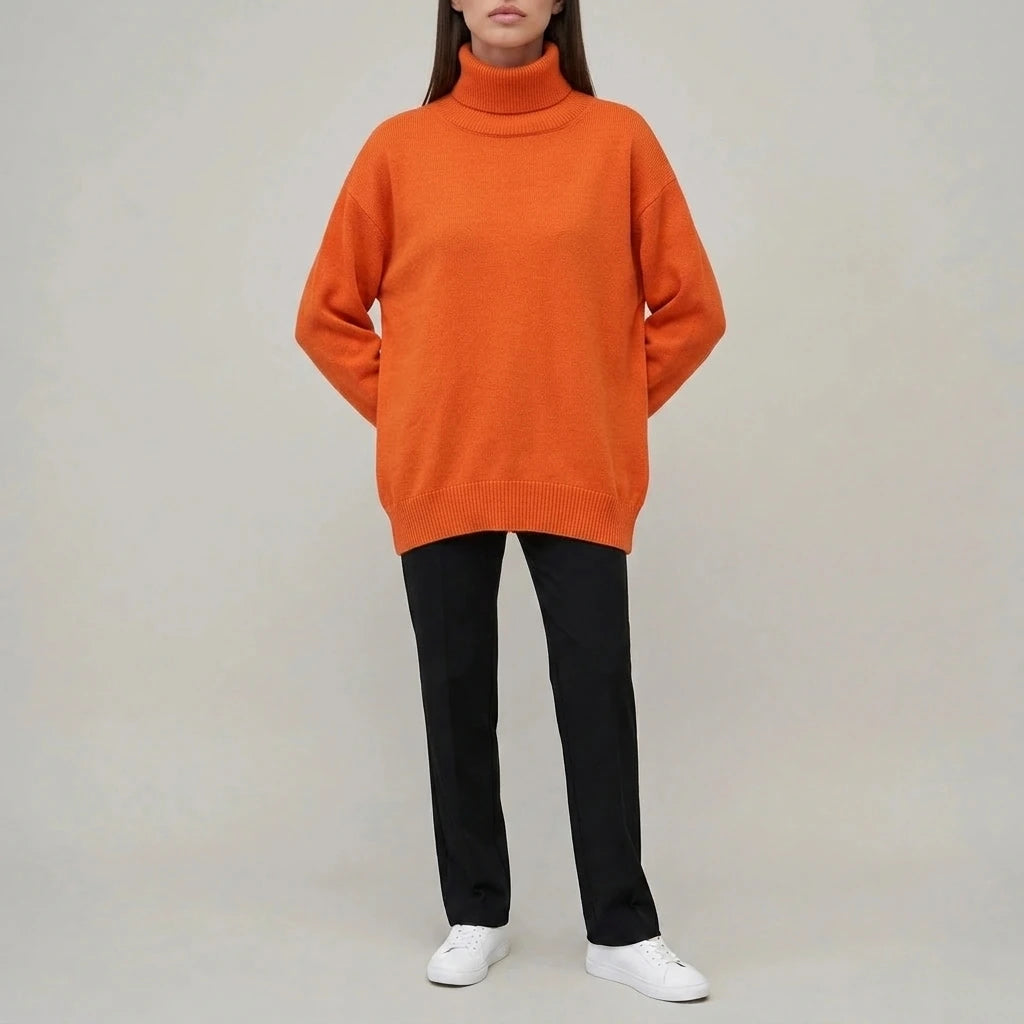 Turtleneck Long Sleeve Sweater — variant_front