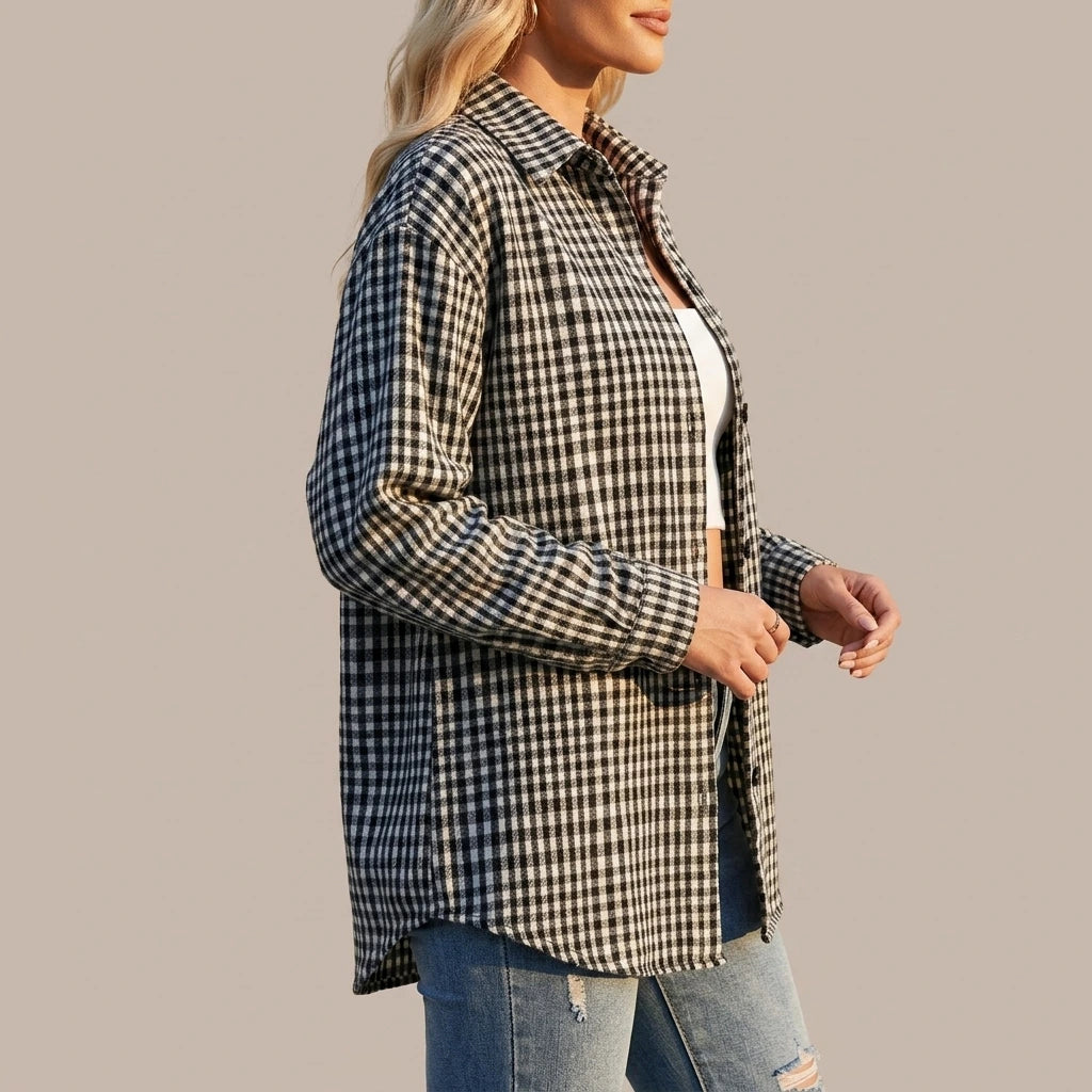 Thousand bird plaid button down flannel shirt — lifestyle_lead