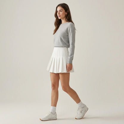 Zoki Sexy Women Pleated Skirts High Waist Summer Vintage Mini Skirts Korean Tennis Student White Designed Dance Skirt — lifestyle