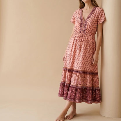 Bohemian positioning cotton dress — lifestyle_lead