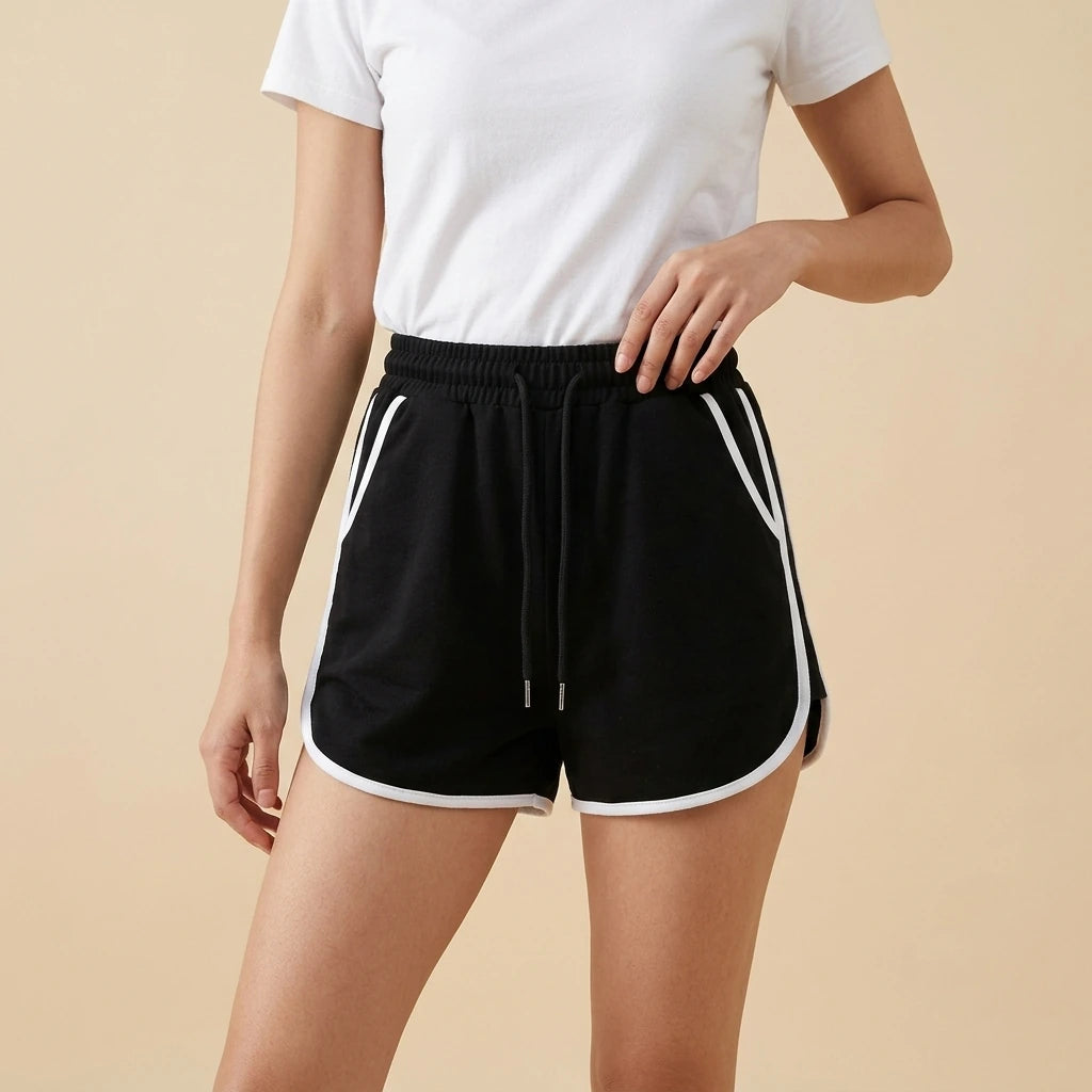Style Casual Sports Shorts for Women, Loose and Comfortable Lounge Pants, Wide-Leg Shorts — variant_front