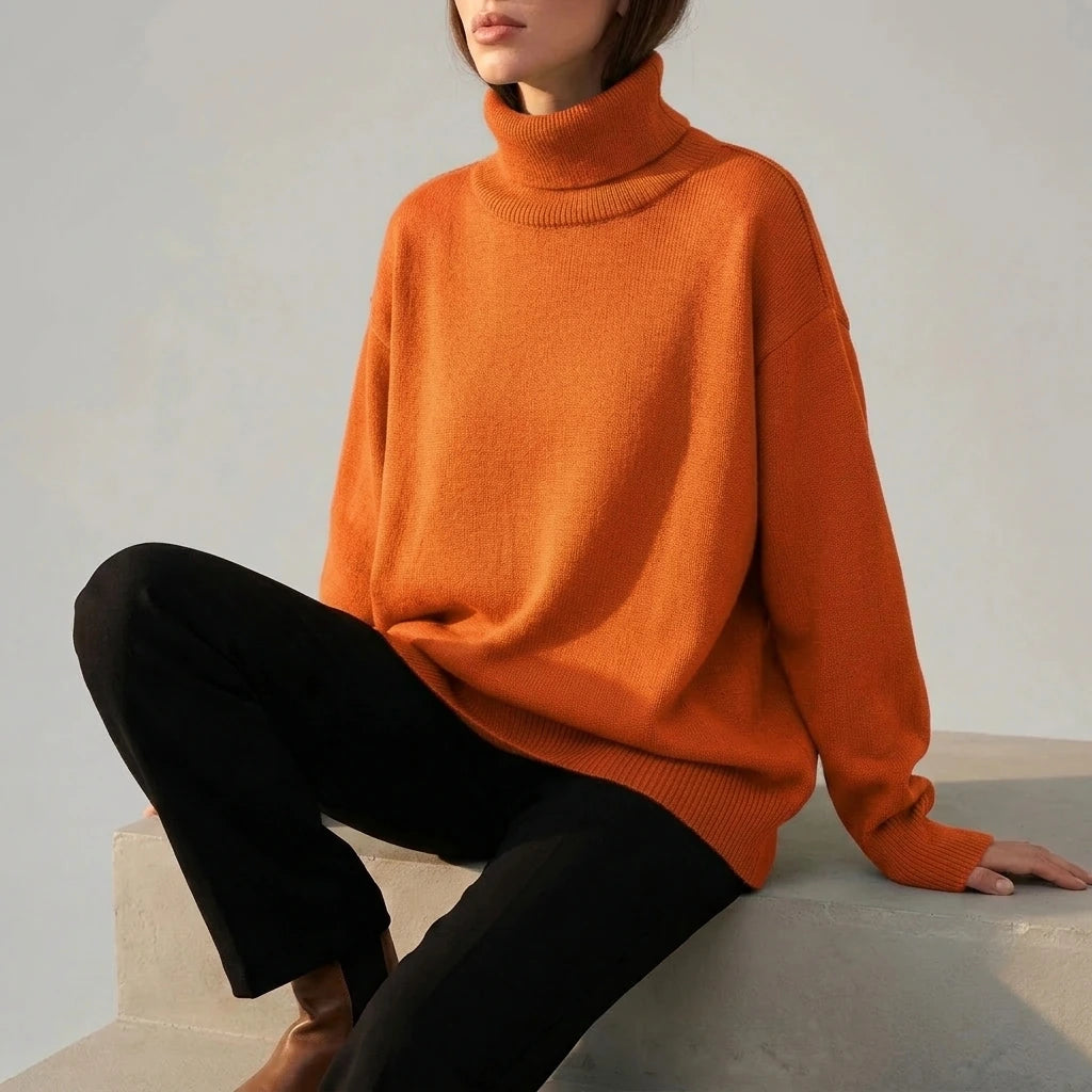 Turtleneck Long Sleeve Sweater — variant_front