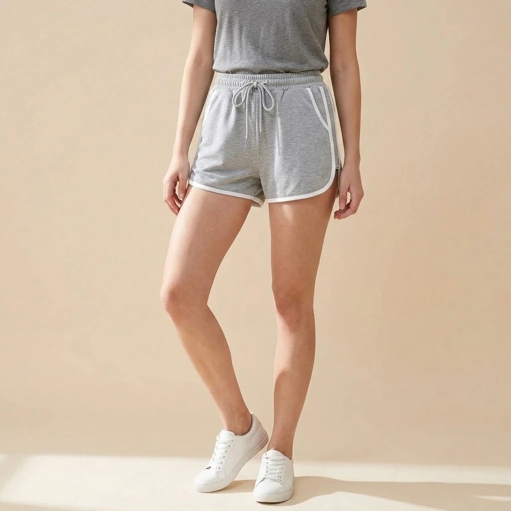 Style Casual Sports Shorts for Women, Loose and Comfortable Lounge Pants, Wide-Leg Shorts — variant_front