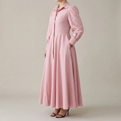 Long Sleeve Flared Dress — lifestyle