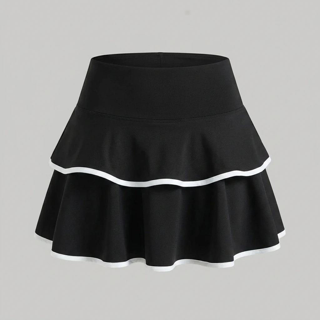 Women High Waist Color Block Skort With Inner Pockets Tennis Pleated Skirts Inner Pocket Quick Dry Sportawear — variant_front