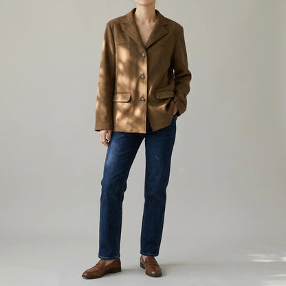 Retro suede jacket jacket — lifestyle