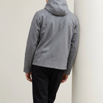 Commuting Warm Hooded Wool Blend Softshell Jacket for Men and Women — lifestyle