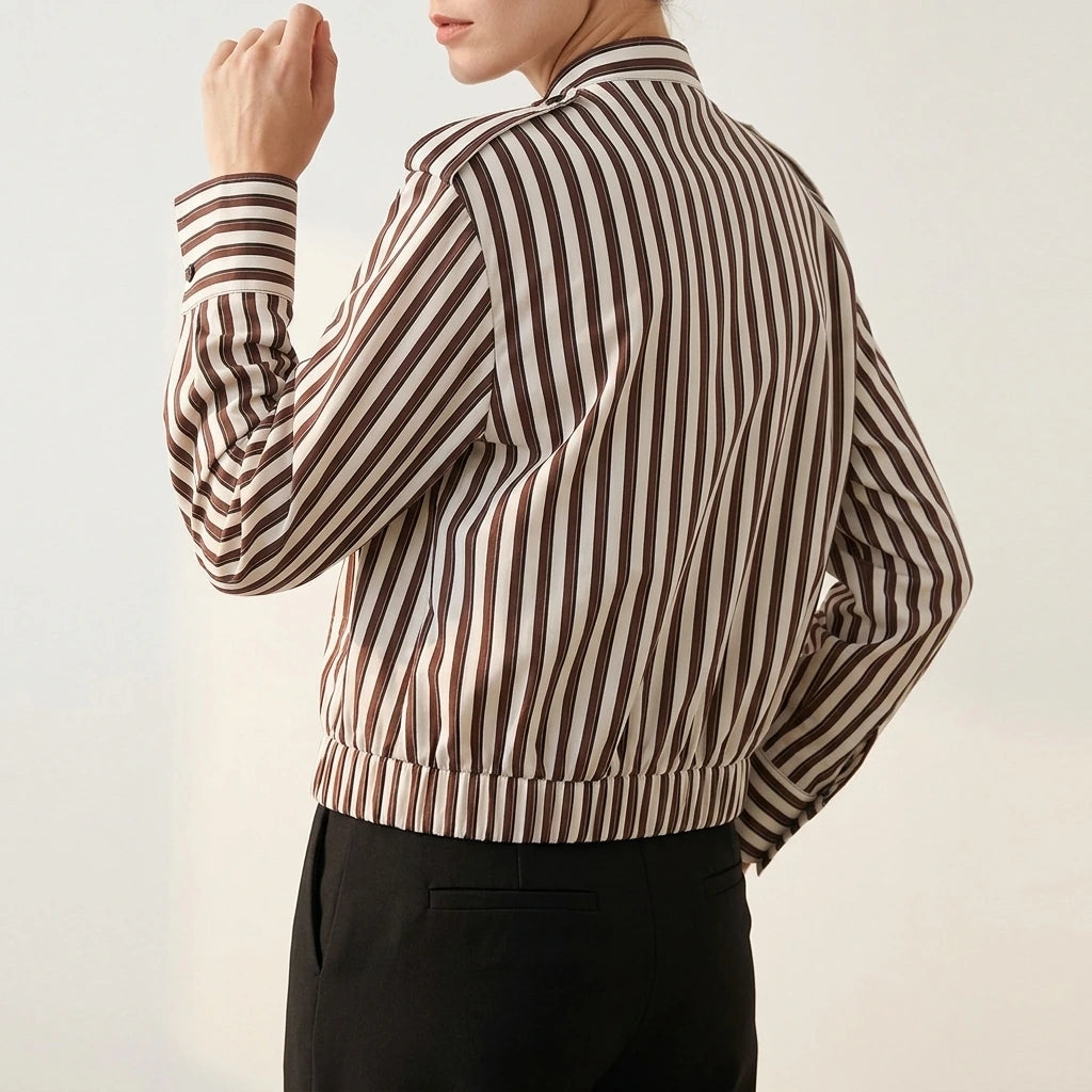 Striped pilot jacket jacket — lifestyle