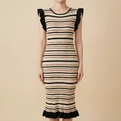Women Summer Striped Knitwear Dress — variant_front