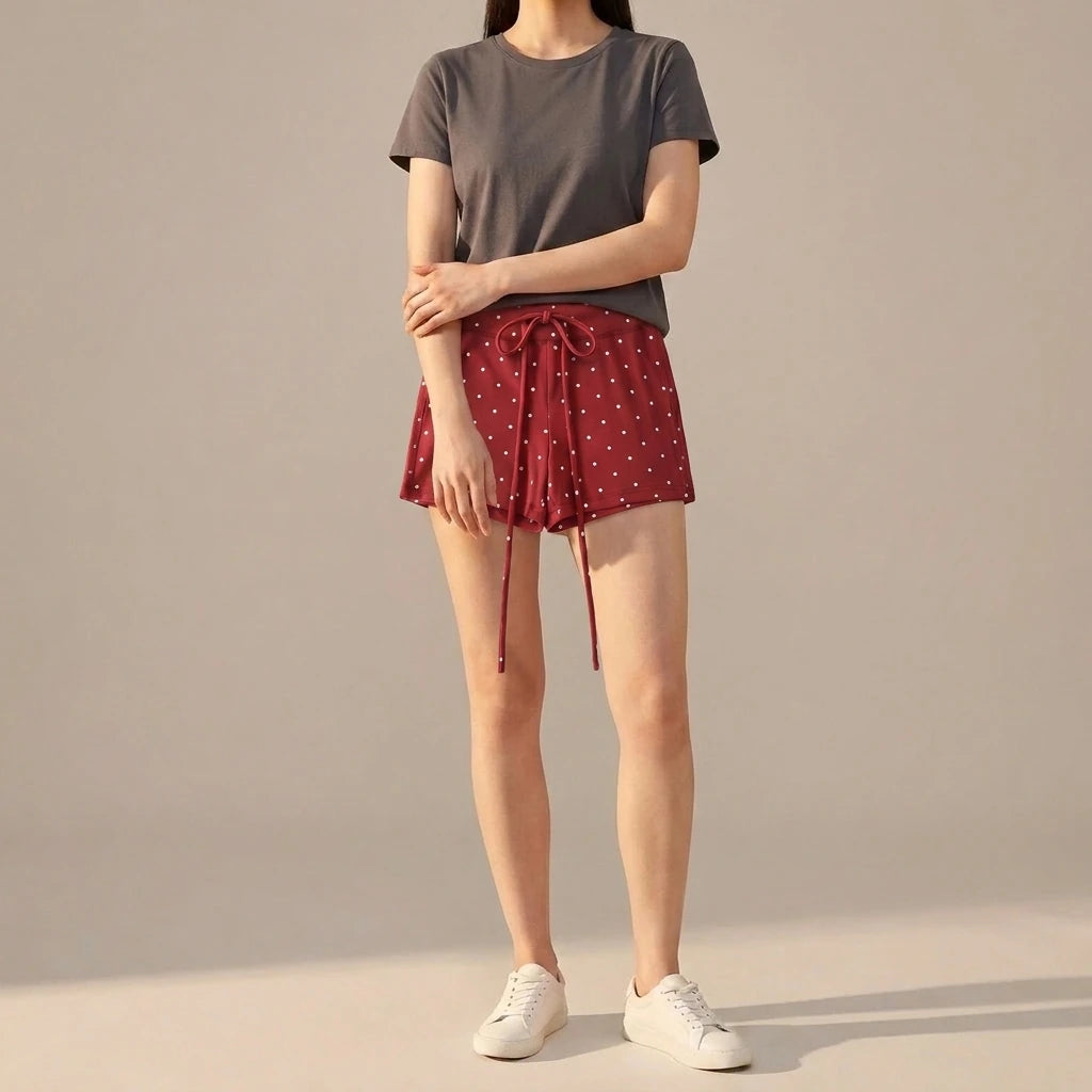 Elastic waist shorts for women — variant_front