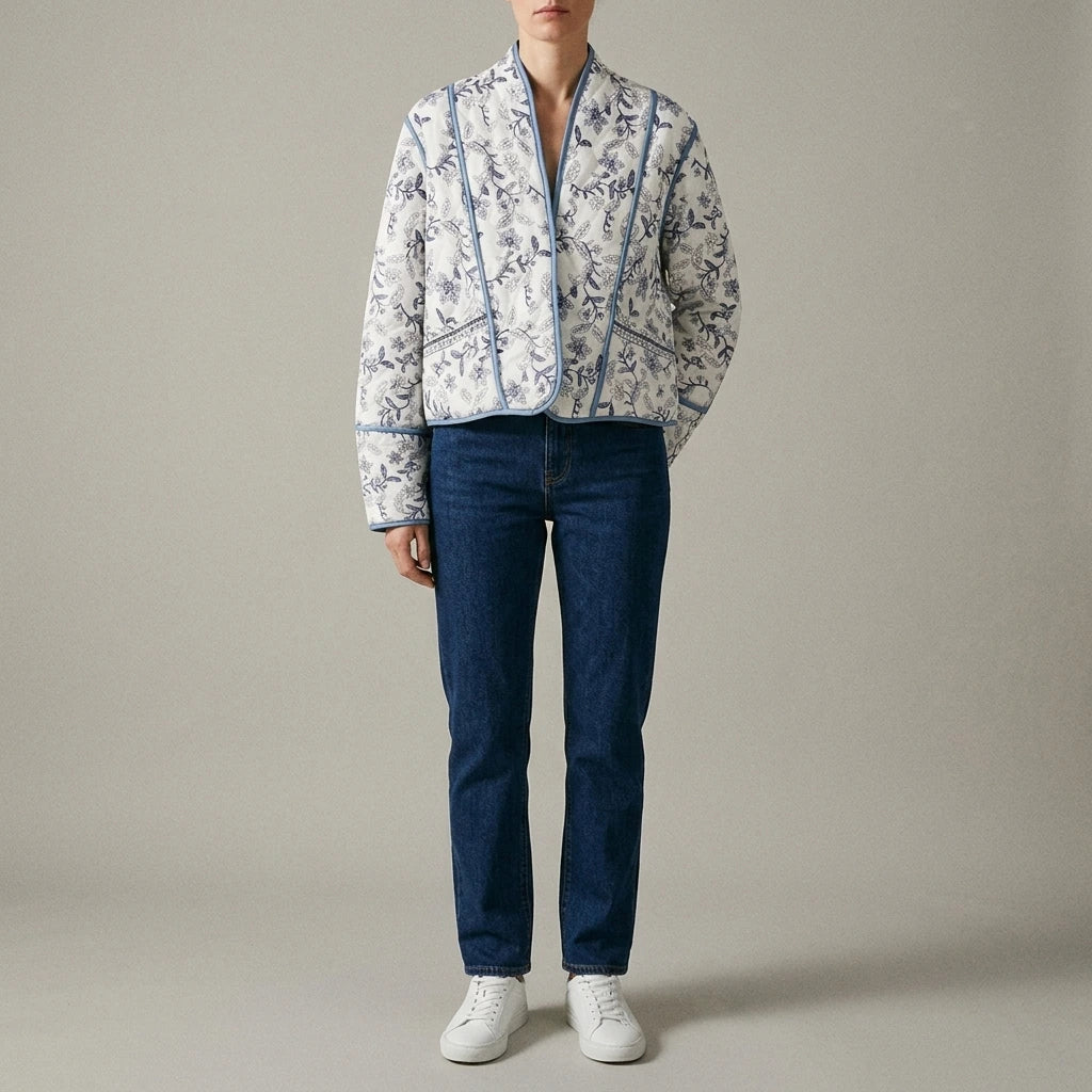 Casual Reversible Quilted Patchwork Jacket for Women — variant_front