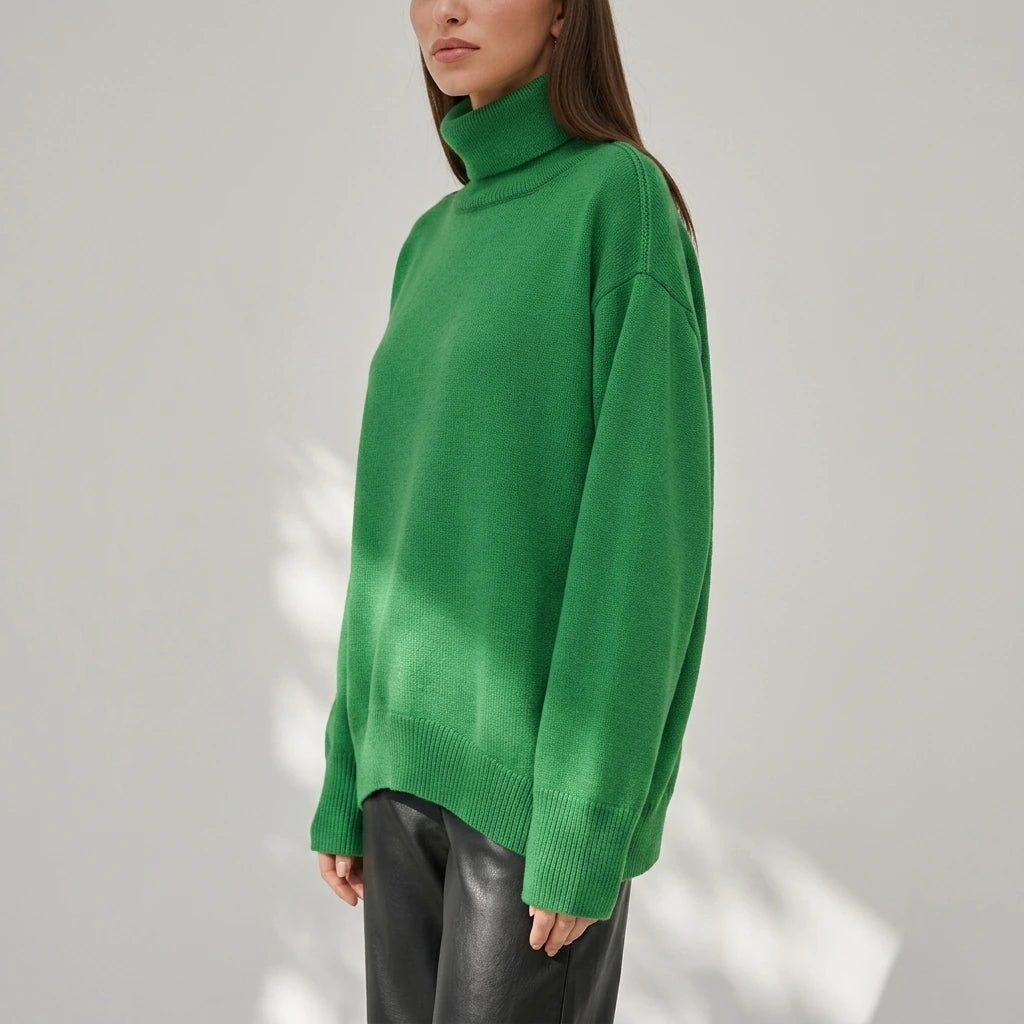 Turtleneck Long Sleeve Sweater — variant_front