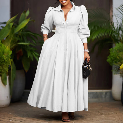 Long Sleeve Flared Dress — variant_front