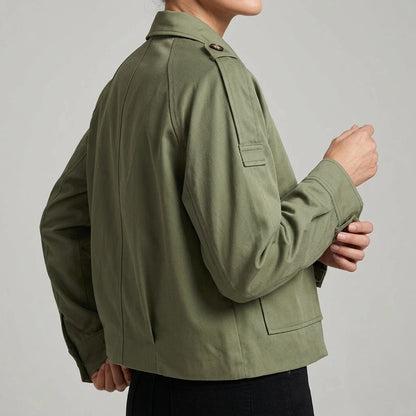 Casual Women's Short Trench Coat — lifestyle