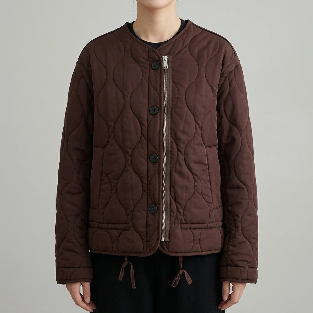 Loose Quilted Cotton Jacket — lifestyle