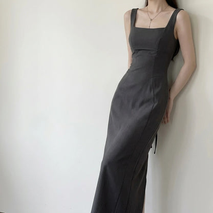 Summer French sexy simple camisole skirt — lifestyle