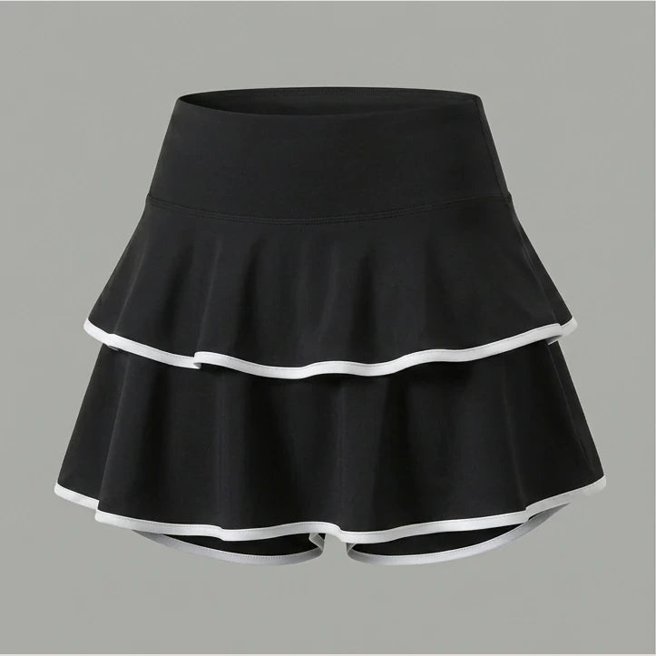 Women High Waist Color Block Skort With Inner Pockets Tennis Pleated Skirts Inner Pocket Quick Dry Sportawear — product_only_front