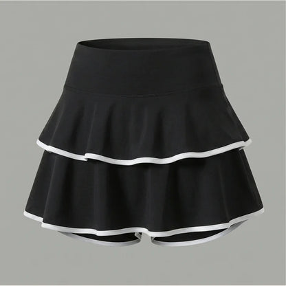 Women High Waist Color Block Skort With Inner Pockets Tennis Pleated Skirts Inner Pocket Quick Dry Sportawear — product_only_front
