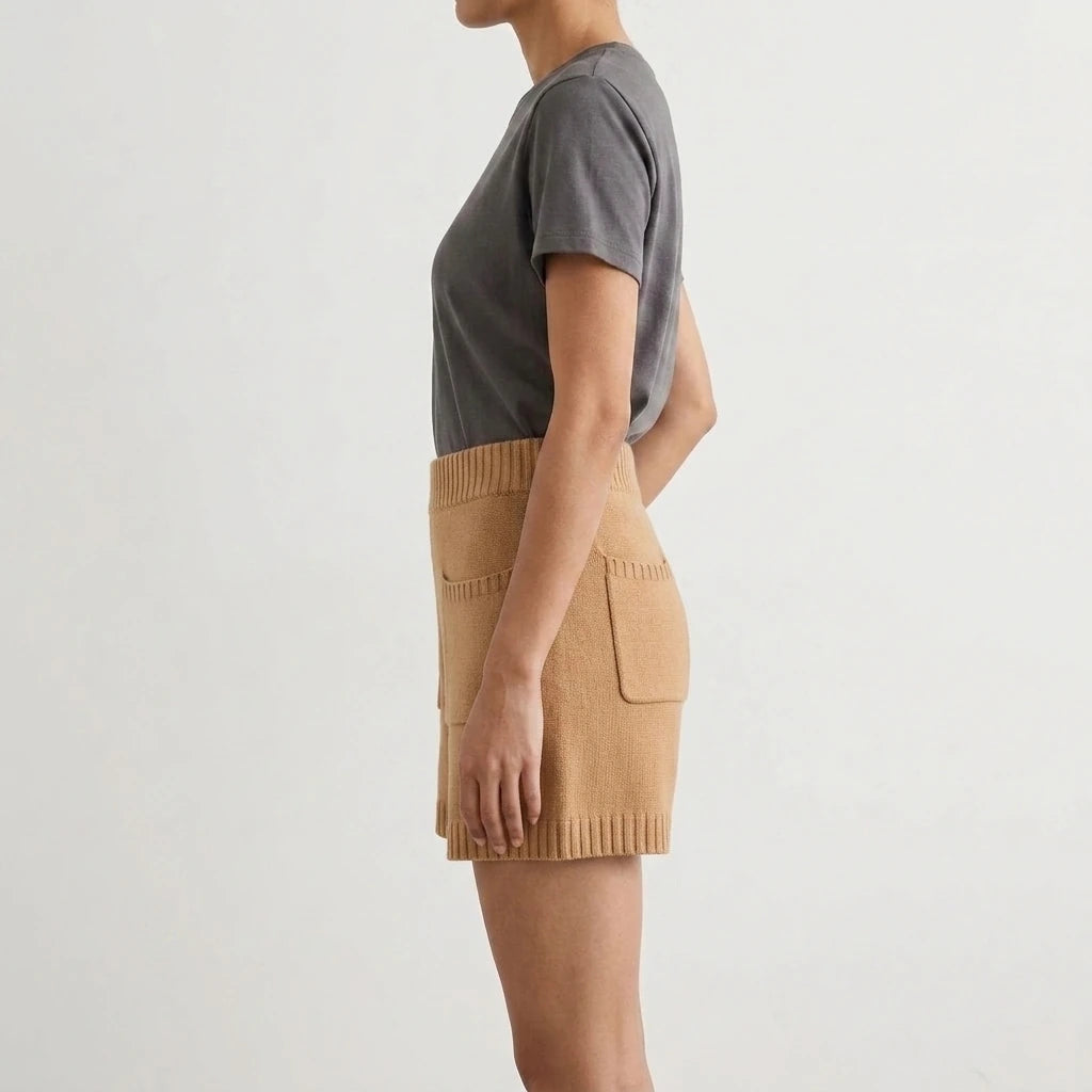 High waisted wide leg shorts — variant_front