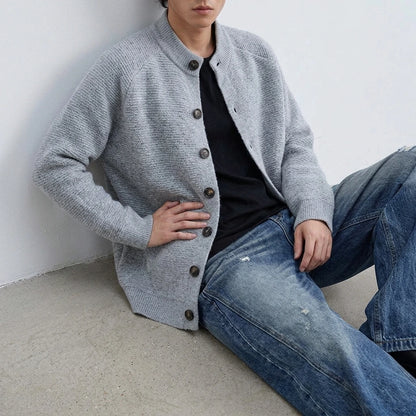 High-End Chunky Knit Sweater Unisex Couple Cardigan Outerwear Knitwear — variant_front