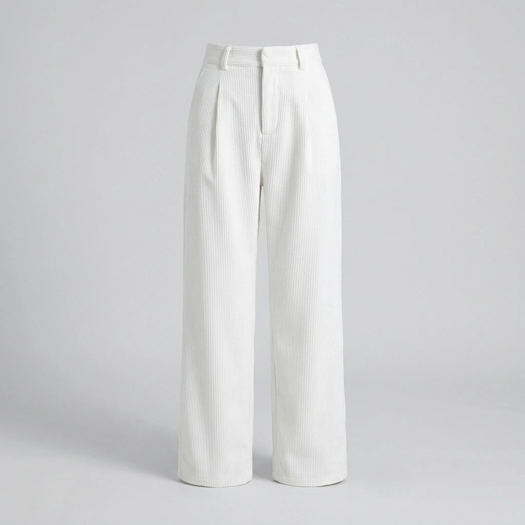 Corduroy Trousers Thick Silver Fox Fleece Long Pants — variant_front